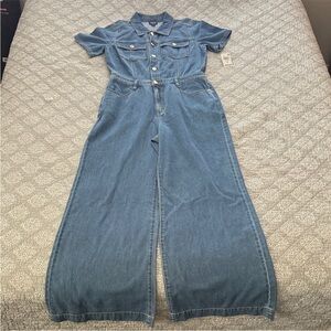 INC International Concepts Jean Denim Jumpsuit